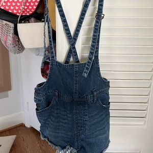 Free People Overall Shorts